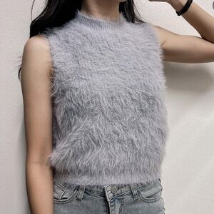 Zara Fuzzy Sleeveless Top